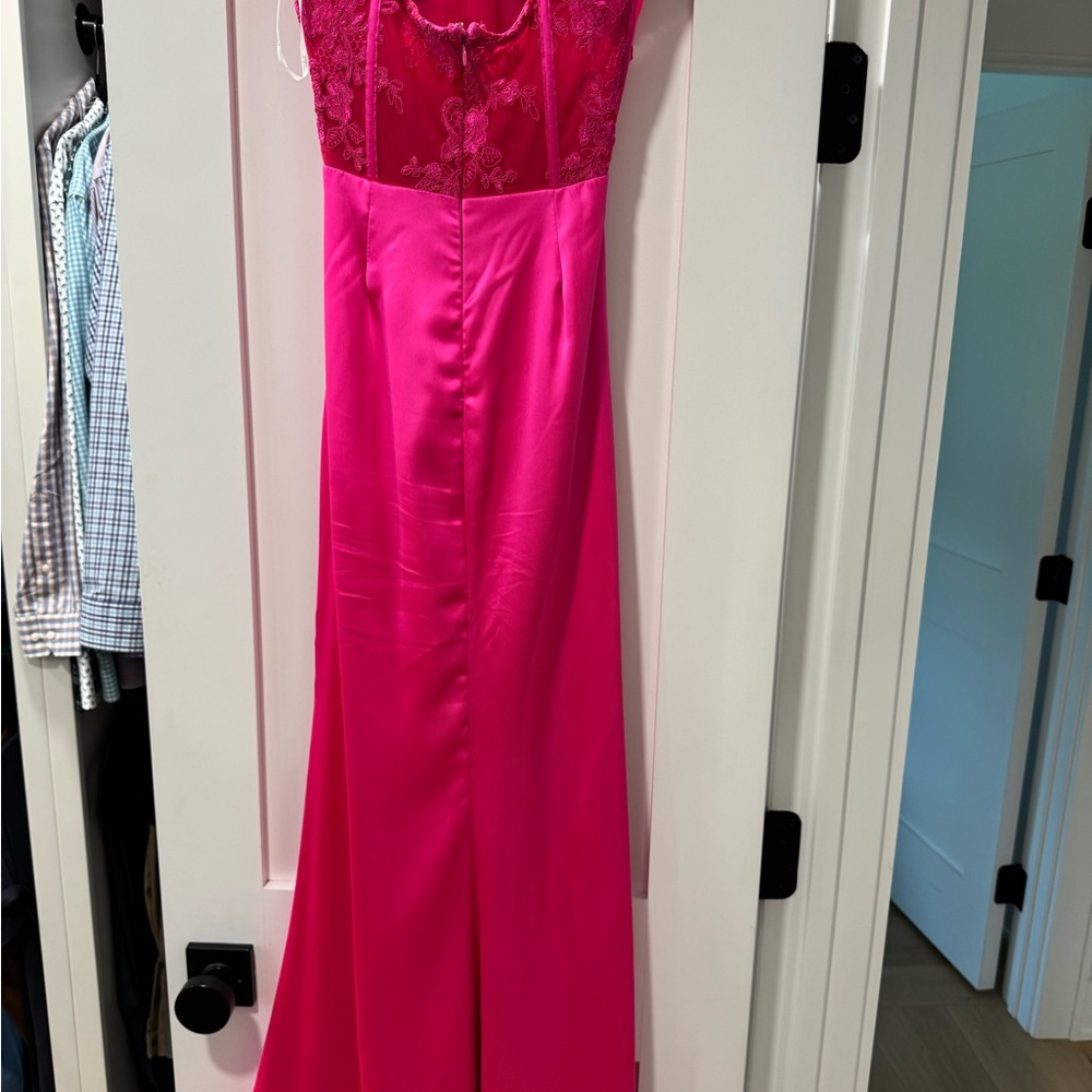Lulu's Strapless Pink Evening Gown - Picture 7 of 11
